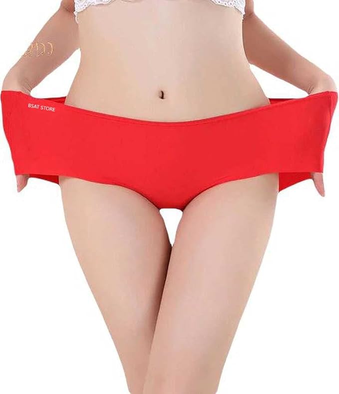 Women's Ice Silk Blend Invisible Lines No Show Hipster Panty..//