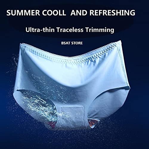 Women's Ice Silk Blend Invisible Lines No Show Hipster Panty..//